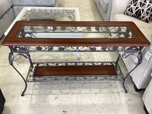 80568 - Glass Top Console Sofa Table 18x50x29