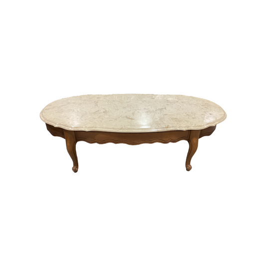 83932 Vintage Marble Top Coffee Table 51x25x15