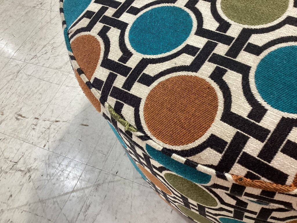 80649 - Jonathan Louis Benjamin Round Storage Ottoman 32x32x20