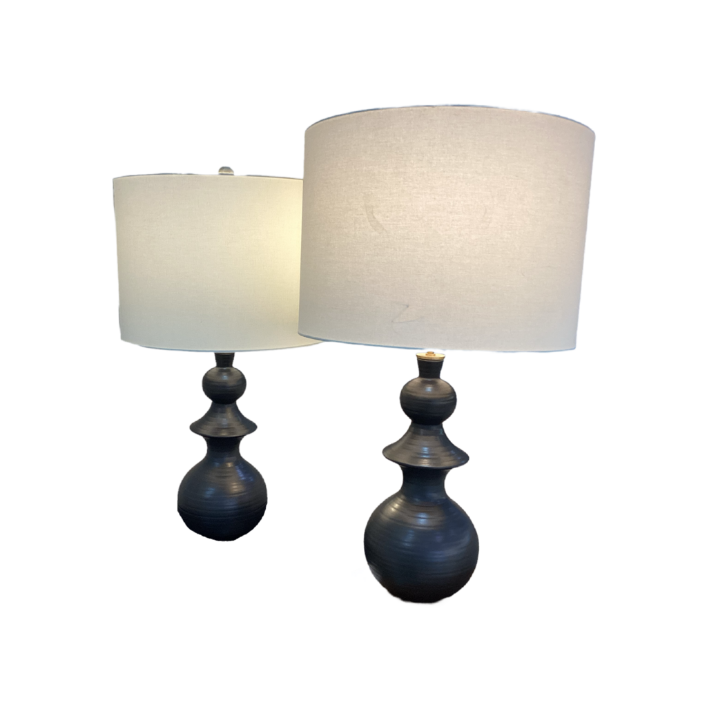 80662 - Pair Of Kate Spade New York Saxon 35" Tall Designer Lamps
