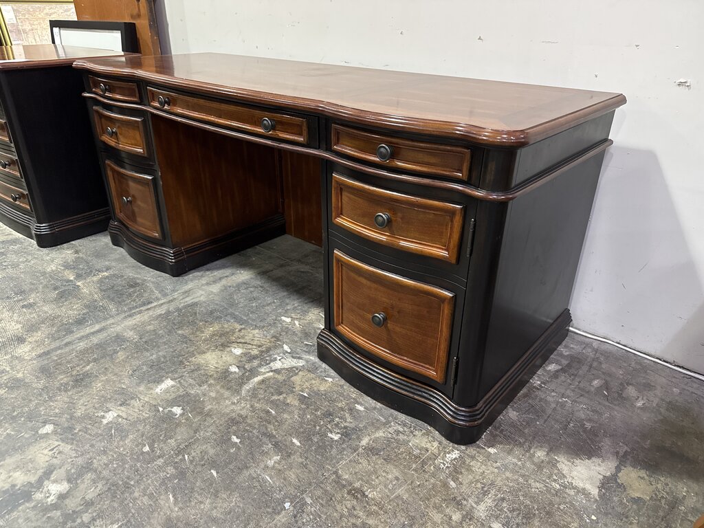 80681 - Coaster Gorman Home Office Executive Desk w/ Hutch in Two-Tone Finish 44x146x82