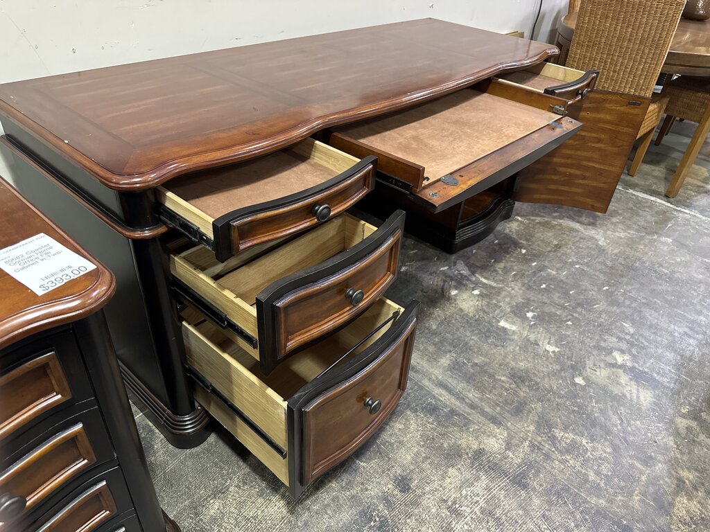 80681 - Coaster Gorman Home Office Executive Desk w/ Hutch in Two-Tone Finish 44x146x82