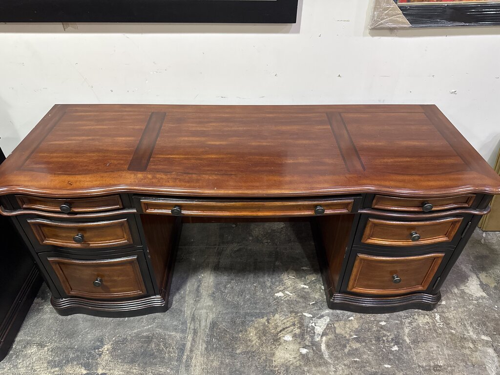 80681 - Coaster Gorman Home Office Executive Desk w/ Hutch in Two-Tone Finish 44x146x82