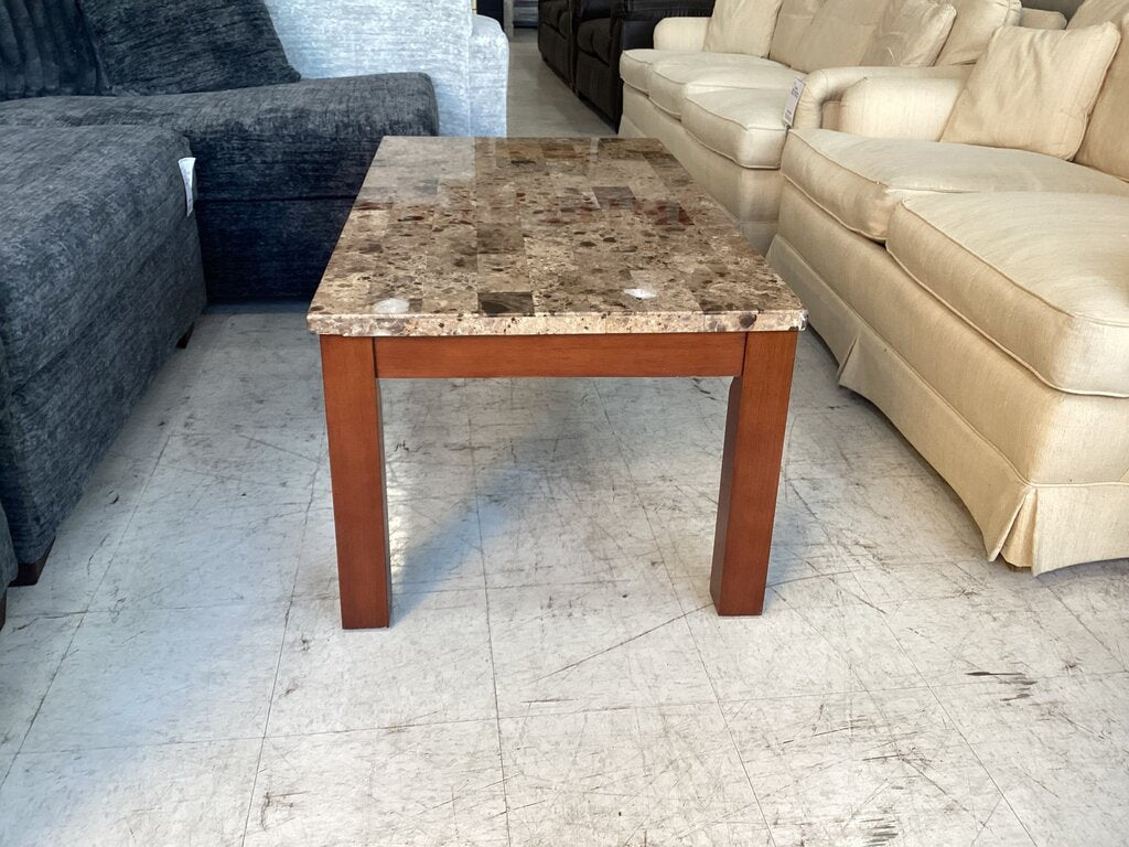 80687 Faux Marble Top Coffee Table 26x50x20