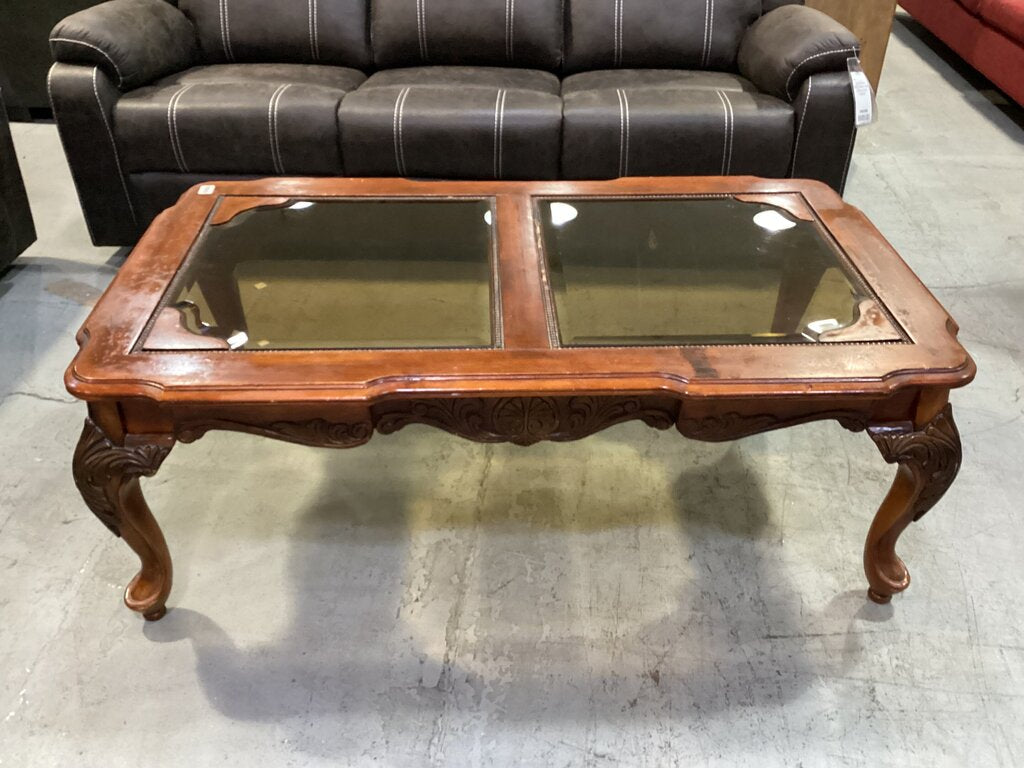 80692 Split Glass Coffee Table 31x54x19