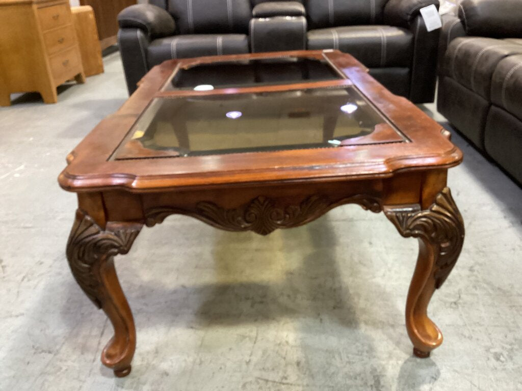 80692 Split Glass Coffee Table 31x54x19