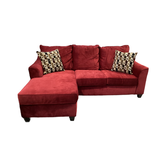 80693 Elizabeth Crimson Sofa Chaise 89x68x41