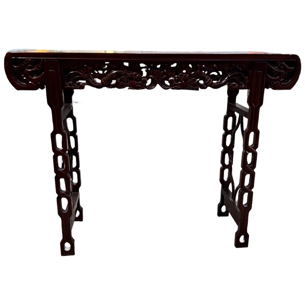80690 - Oriental Carved Hardwood Altar Table 47x15x36