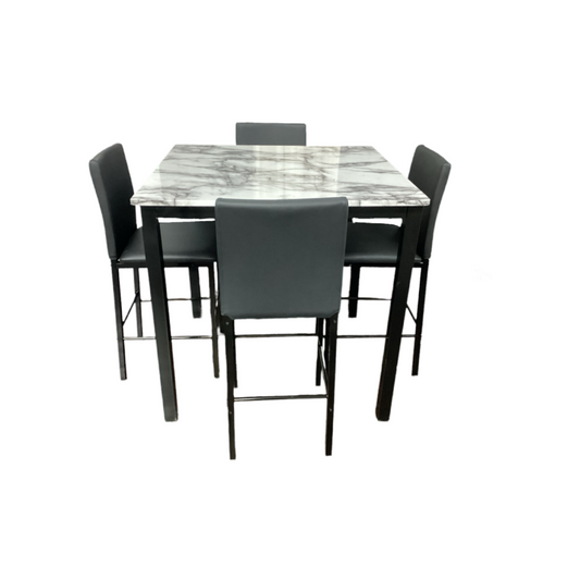 Cararra White NEW 5pc Pub Set 38x38x36