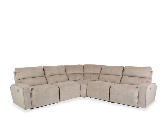 80699 - La-Z-Boy Maddox Driftwood 5pc Power Reclining Sectional 113x113x41