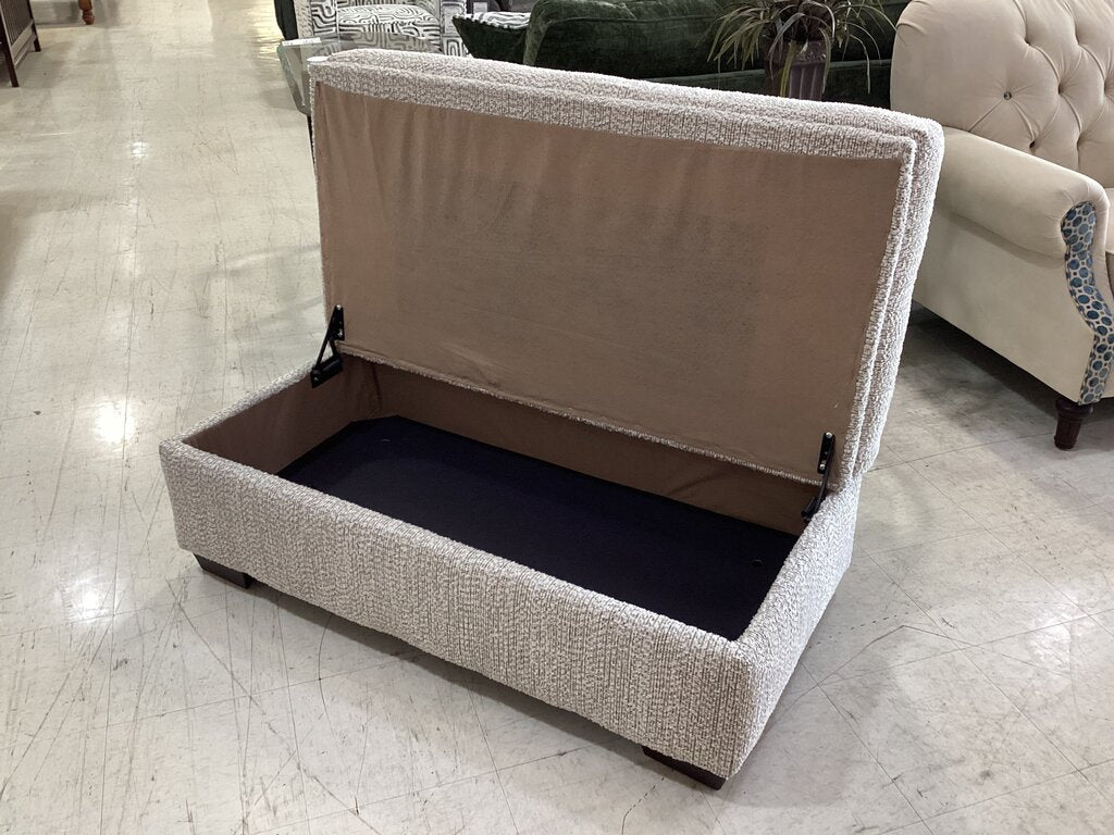 Reckon Taupe NEW Storage Ottoman 48x24x20 (52506-3811)
