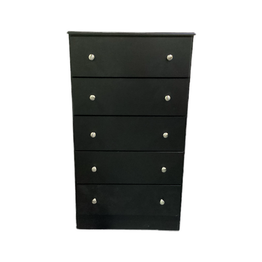 80751 Black Five Drawer Chest 27x15x48