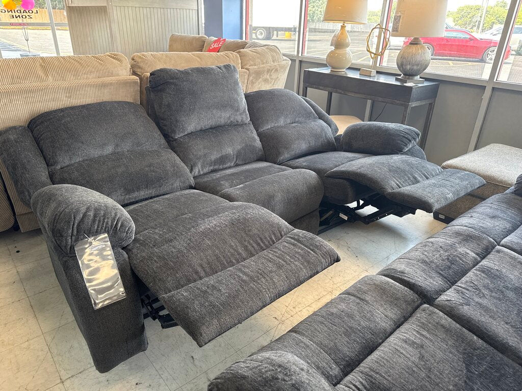 80786 Ashley Draycoll Slate Reclining Sofa 87"W x 37"D x 40"H