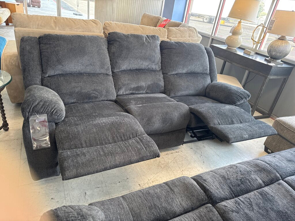 80786 Ashley Draycoll Slate Reclining Sofa 87"W x 37"D x 40"H