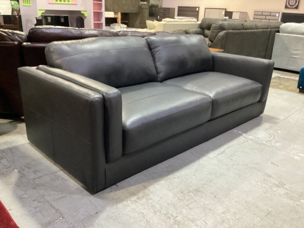 80841 - Ashley Amiata Onxy Leather Sofa 96x41x35