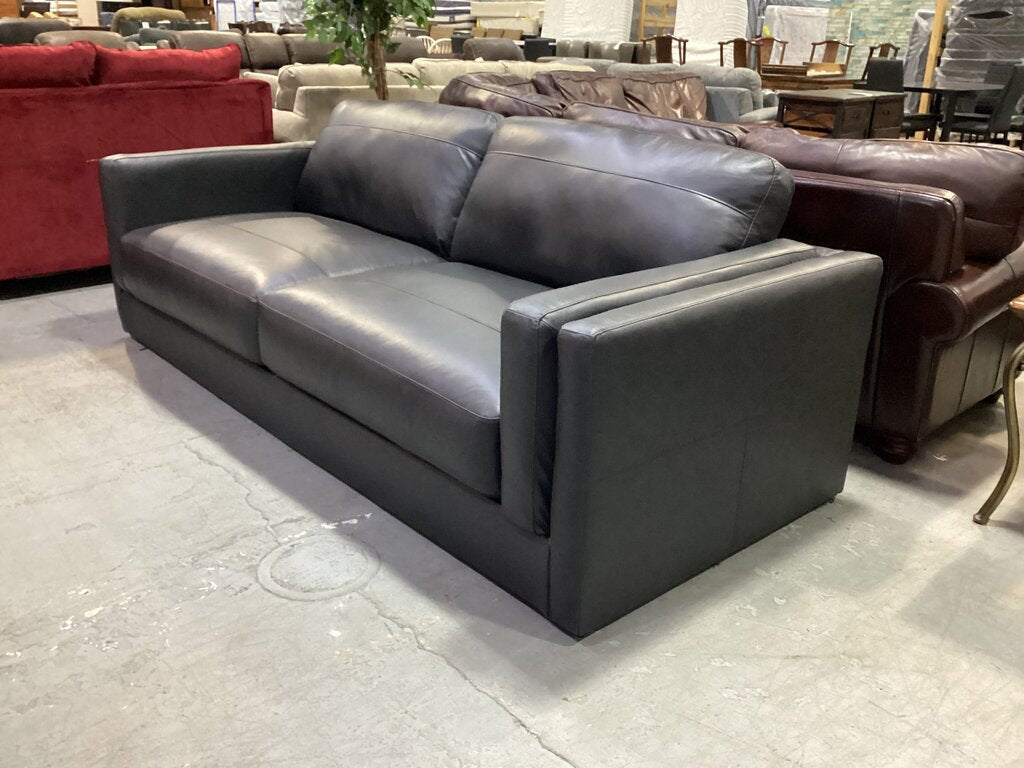 80841 - Ashley Amiata Onxy Leather Sofa 96x41x35
