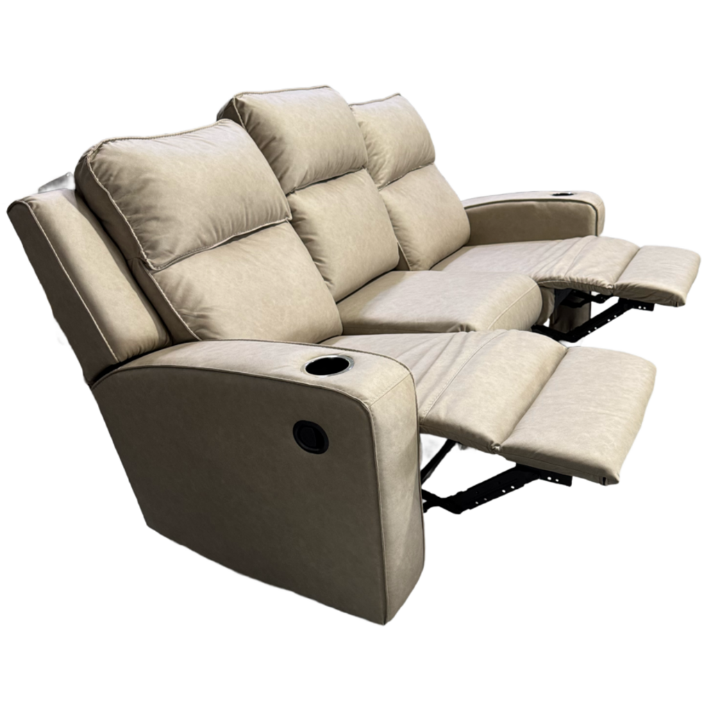 80769 - Ashley Lavenhorne Pebble Manual Reclining Sofa w/Drop Down Console 87x42x43