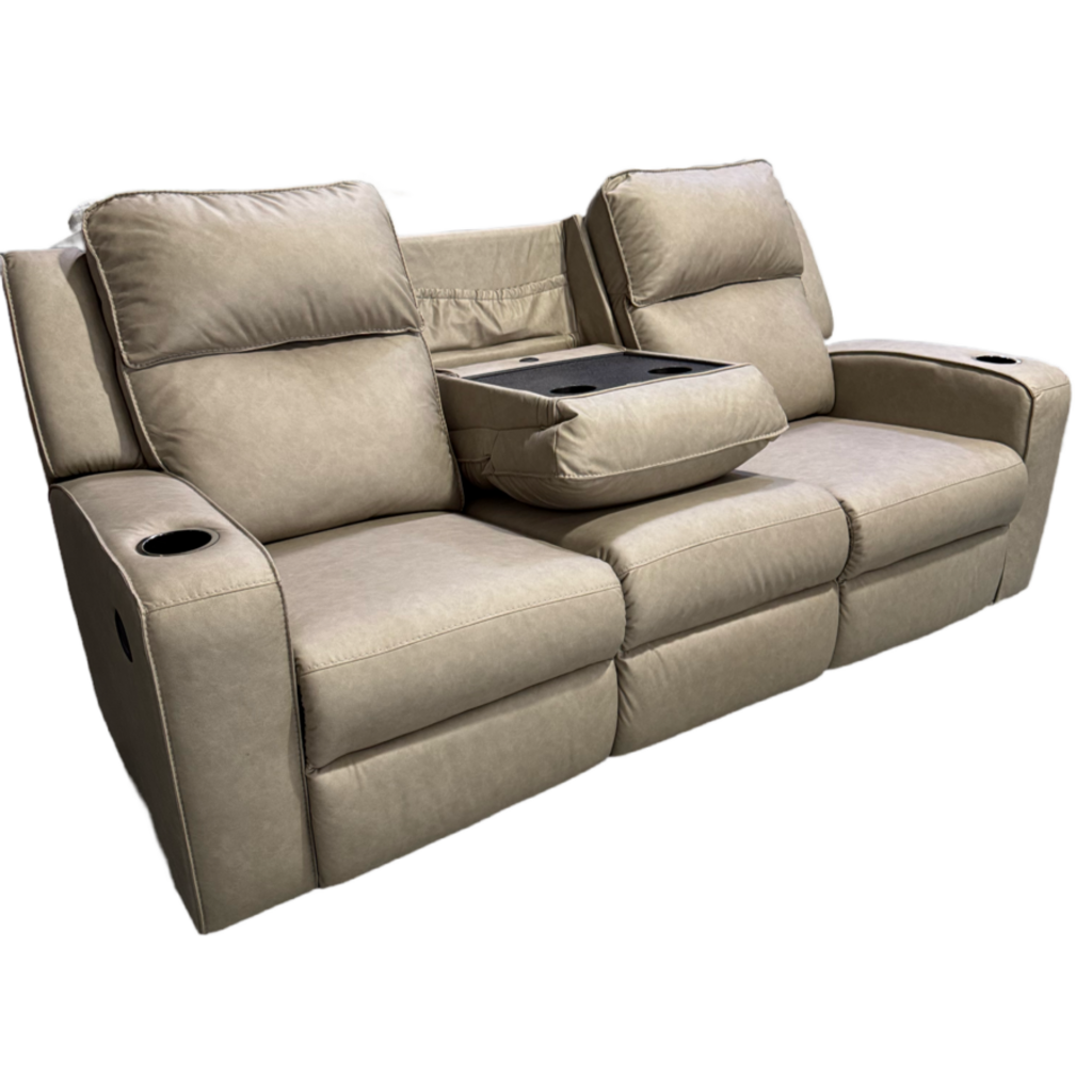 80769 - Ashley Lavenhorne Pebble Manual Reclining Sofa w/Drop Down Console 87x42x43