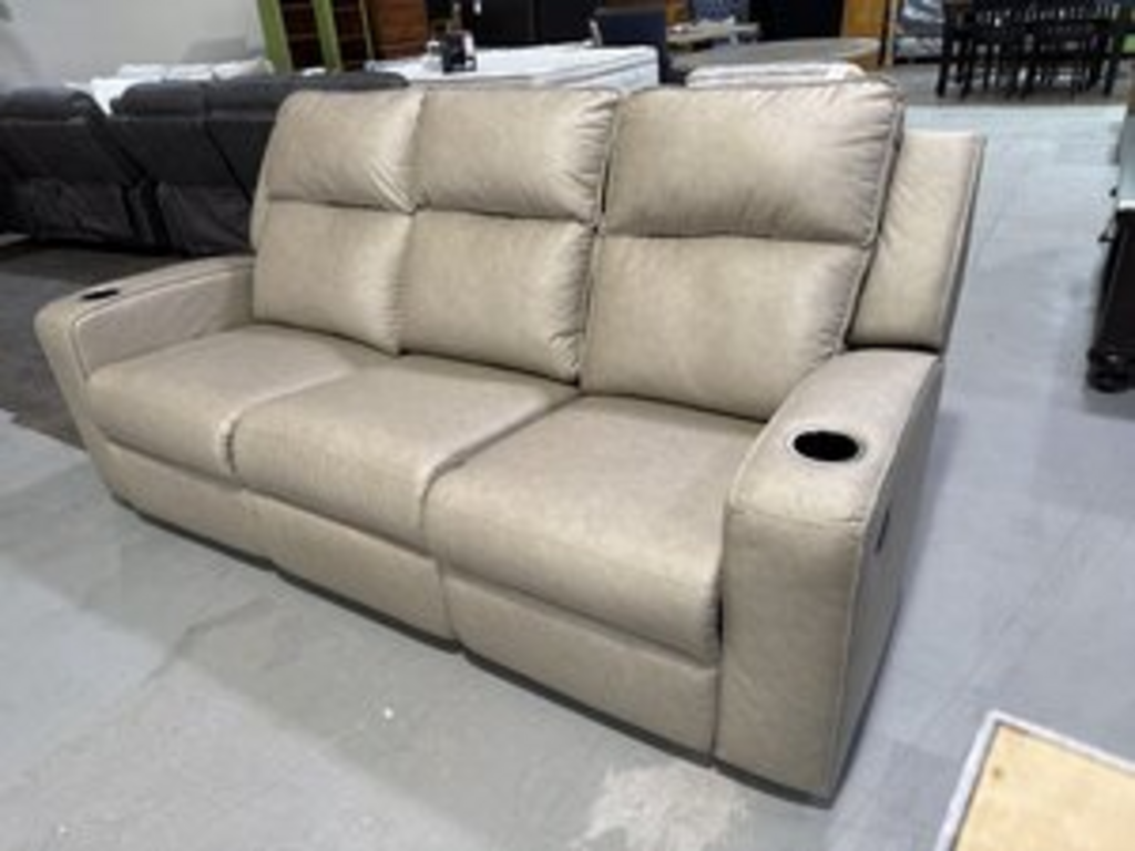 80769 - Ashley Lavenhorne Pebble Manual Reclining Sofa w/Drop Down Console 87x42x43