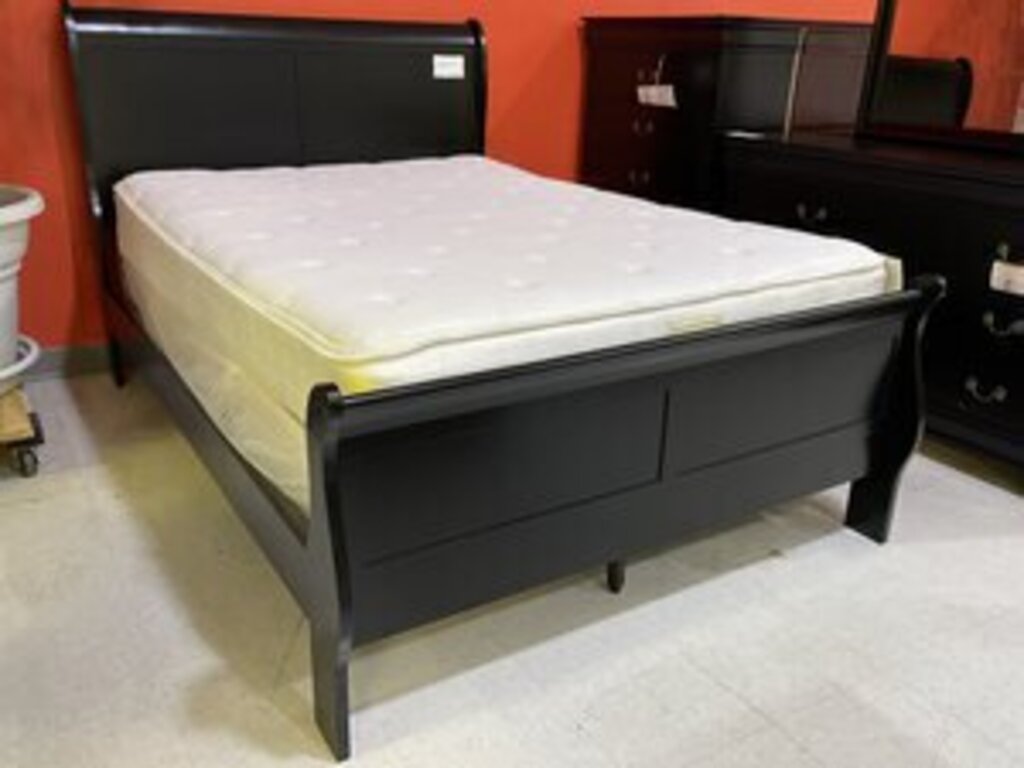 LP Black NEW Full Size Bed Frame 85x56x47 (119221-13)