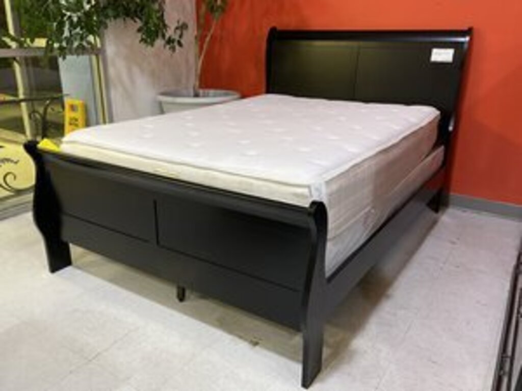 LP Black NEW Full Size Bed Frame 85x56x47 (119221-13)