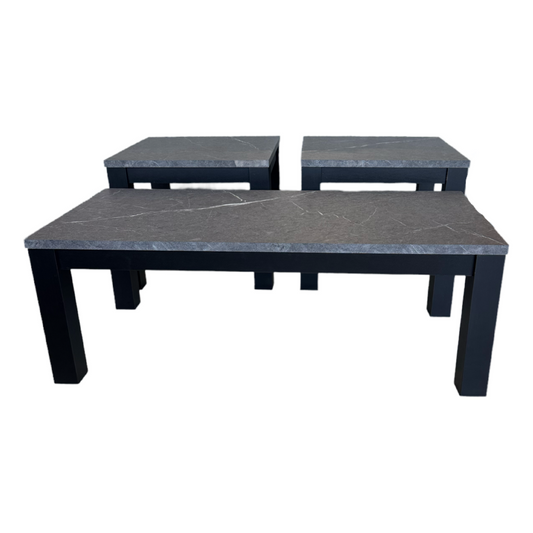 Terra Black NEW 3pc Table Set 47x23x17; 23x23x20 (741299)