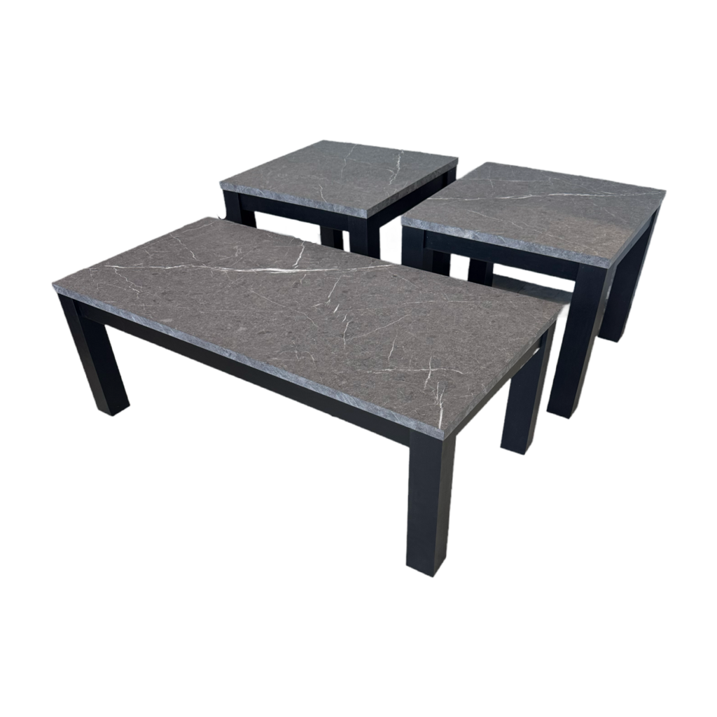 Terra Black NEW 3pc Table Set 47x23x17; 23x23x20 (741299)