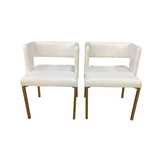 80857 - Inga Vegan Leather Pair of Side Chairs 23x21x30