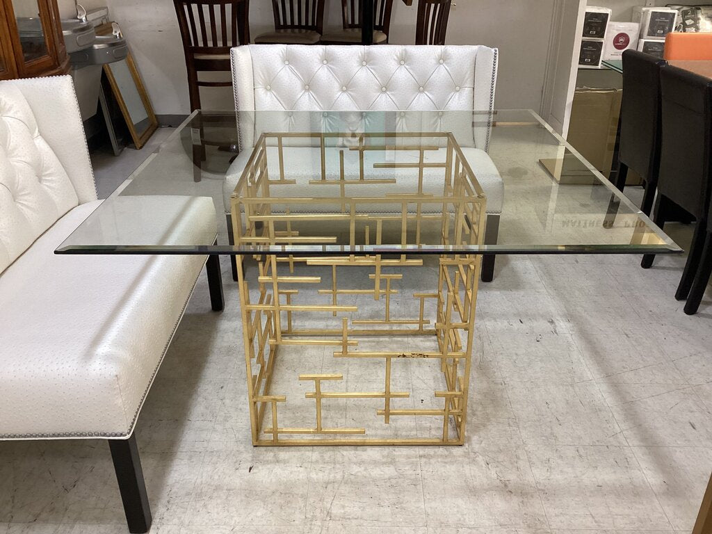 80859 - Square Glass Top Dining Table 48x48x30
