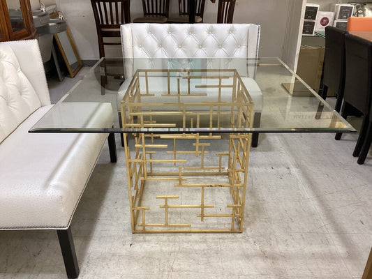 80859 - Square Glass Top Dining Table 48x48x30