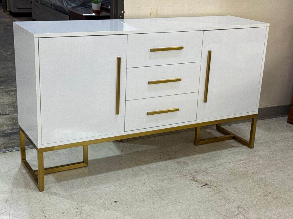 80858 - Modern White Sideboard 59x16x34