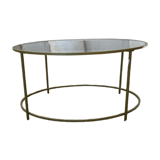80862 - Round Glass Top Coffee Table 36x18