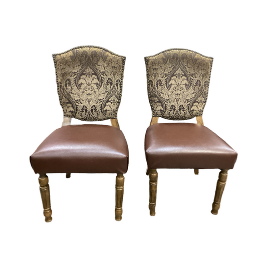 80871 Pair of Upholstered Dining Chairs 22x26x40