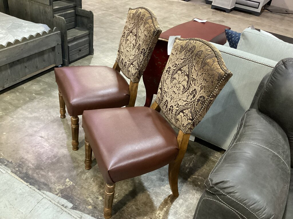 80871 Pair of Upholstered Dining Chairs 22x26x40