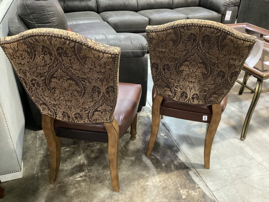 80871 Pair of Upholstered Dining Chairs 22x26x40