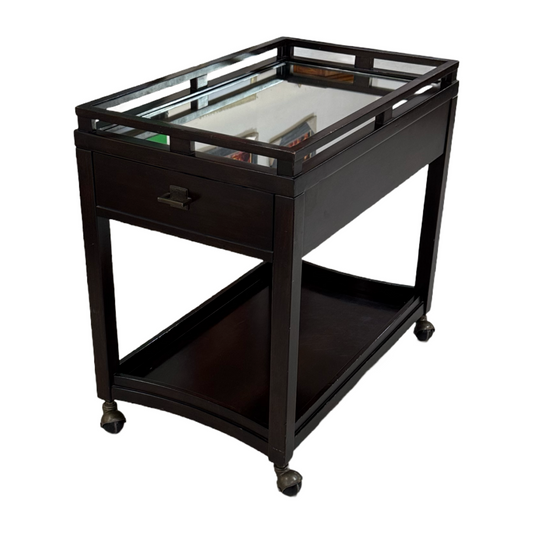 80910 (8524-13) Drexel Heritage Mirrored Top Side Table 18x30x27