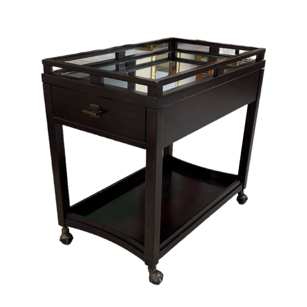 80910 (8524-13) Drexel Heritage Mirrored Top Side Table 18x30x27