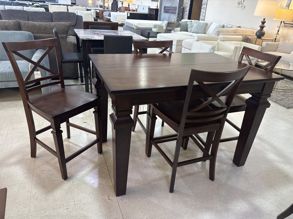 80766 - Counter Height 5pc Dining Set 54x36-54x36