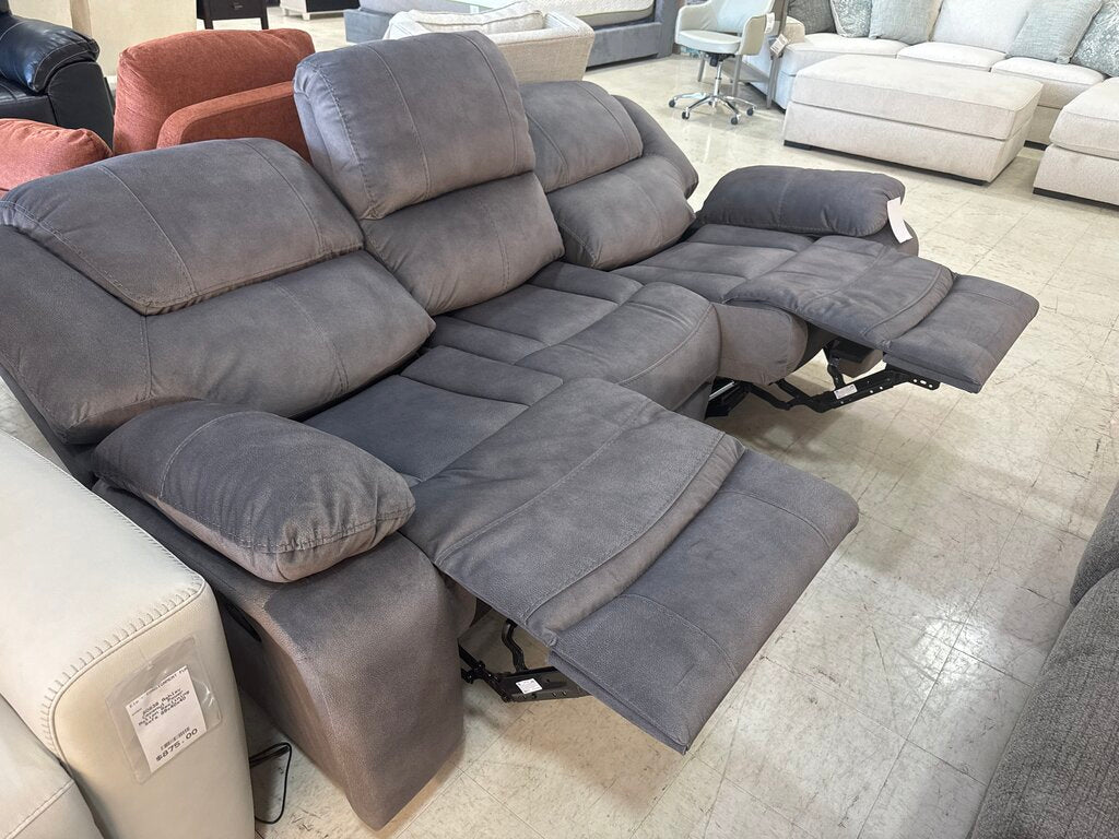 80875 - Heritage Leather Rainier Manual Reclining Sofa 89x38x41