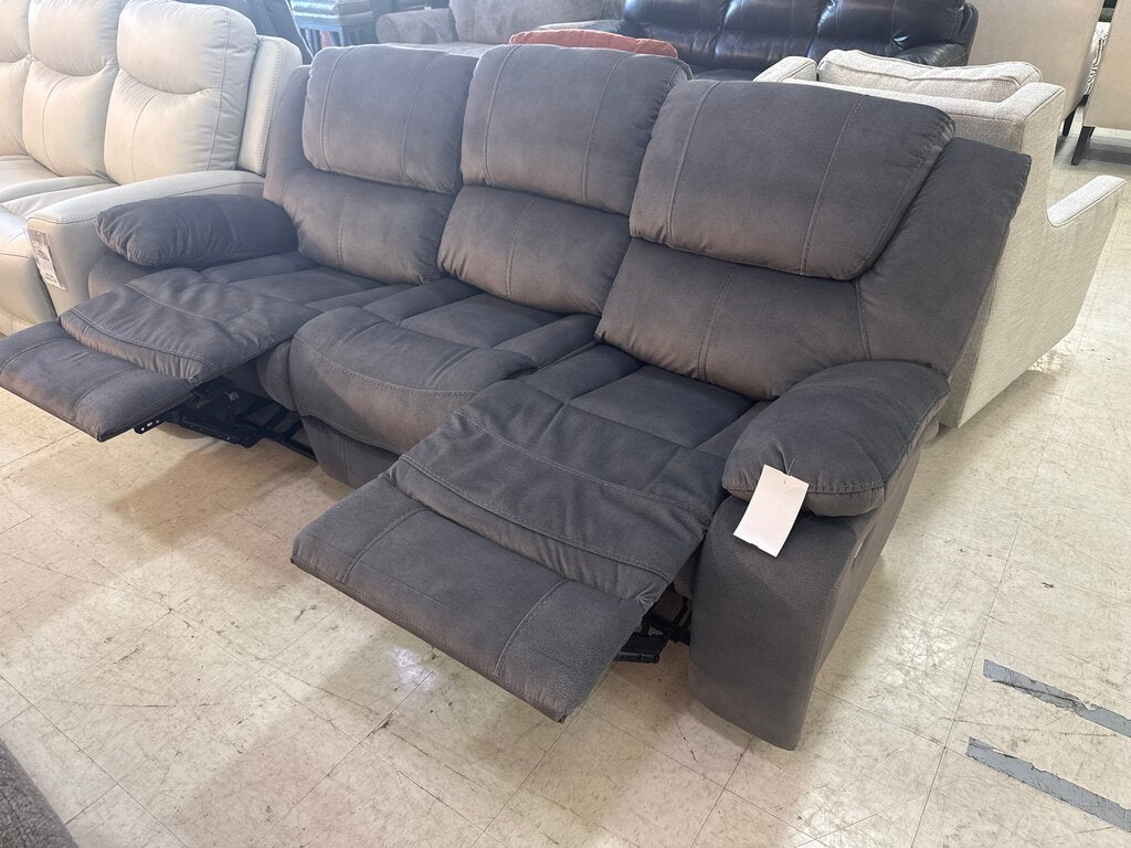 80875 - Heritage Leather Rainier Manual Reclining Sofa 89x38x41