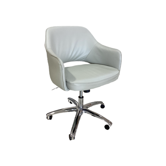 80915 (8524-18) Kathy Ireland Gray Rolling Desk Chair 23x19x33