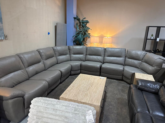 80934 - Ashley Dunleith Leather 7pc Power Sectional
