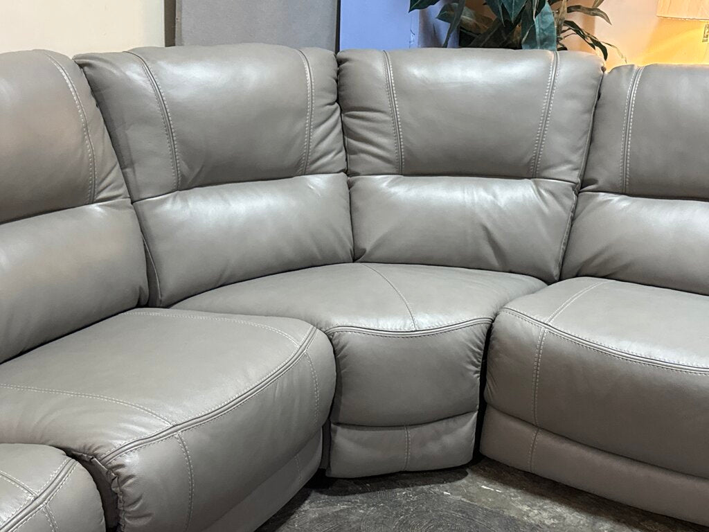 80934 - Ashley Dunleith Leather 7pc Power Sectional