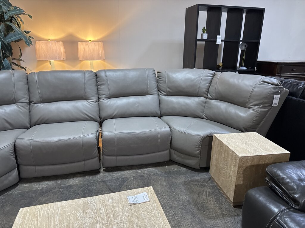 80934 - Ashley Dunleith Leather 7pc Power Sectional