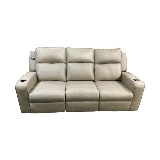 80770 - Ashley Lavenhorne Pebble Manual Reclining Sofa w/Drop Down Console 87x42x43