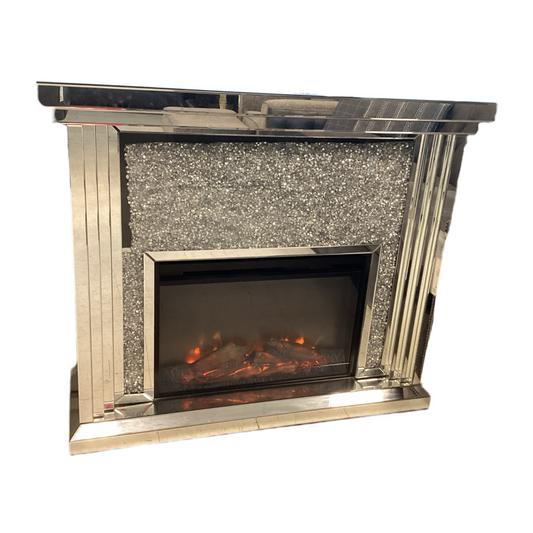80909 (8524-12) Noralie Mirrored Electric Fireplace 48x15x40