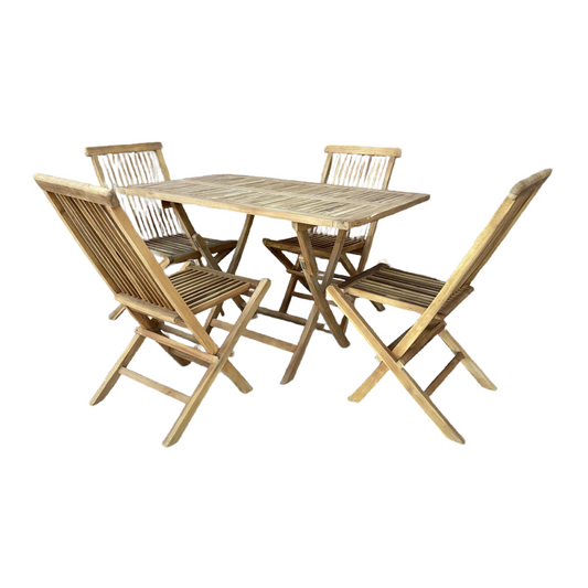 80873 - UMA 5pc Teak Dining Set 27x47x31