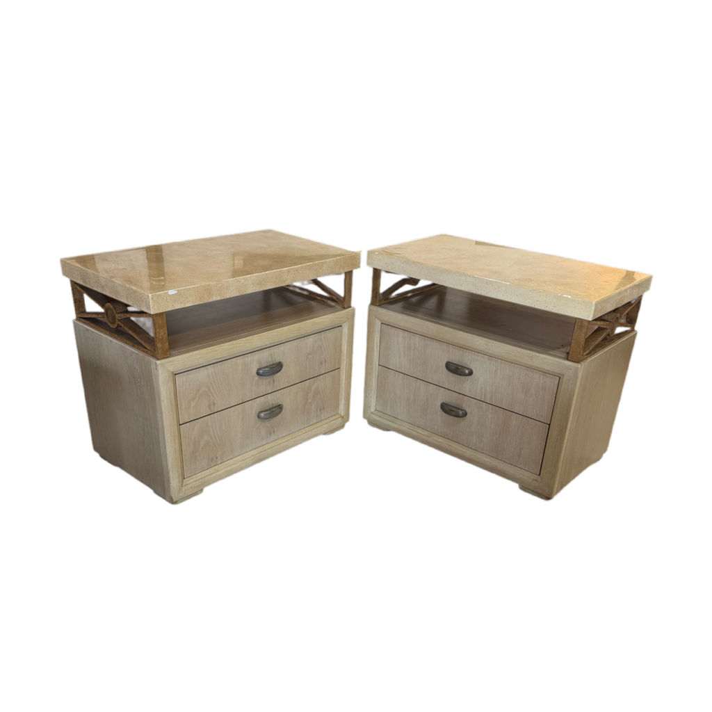 80948 - Henredon Enchantment Pair of Nightstands 34x19x28