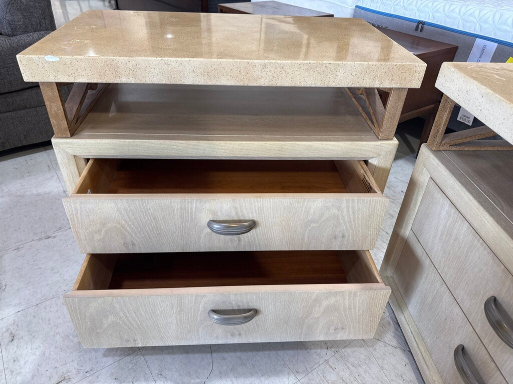 80948 - Henredon Enchantment Pair of Nightstands 34x19x28