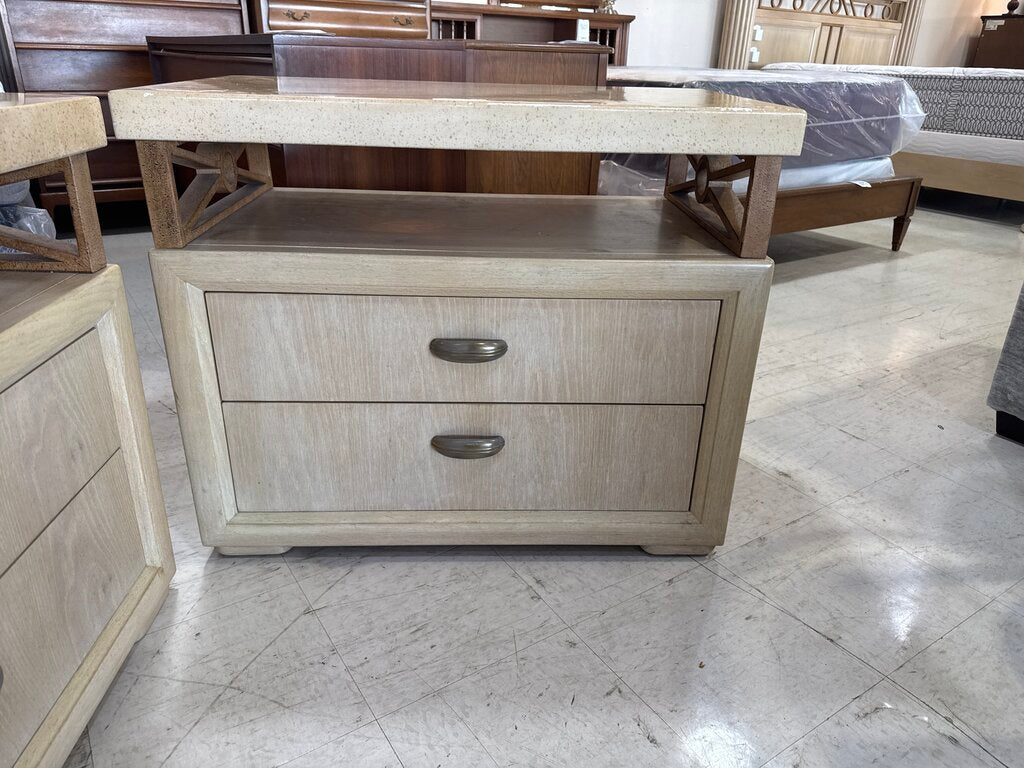 80948 - Henredon Enchantment Pair of Nightstands 34x19x28